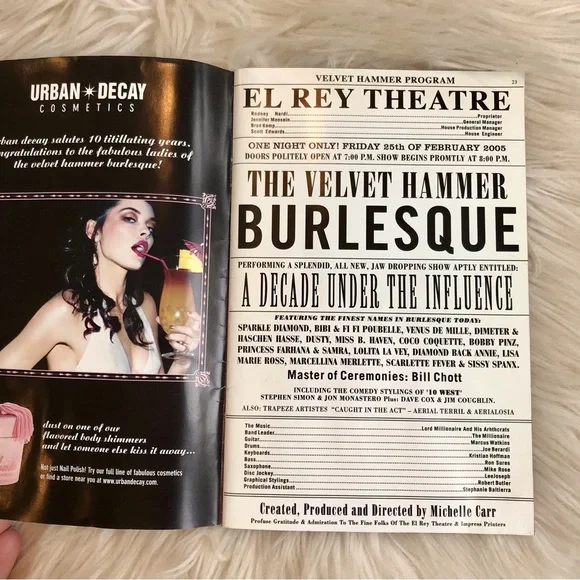 Velvet Hammer Burlesque 2005 Playbill Souvenir - Picture 4 of 12